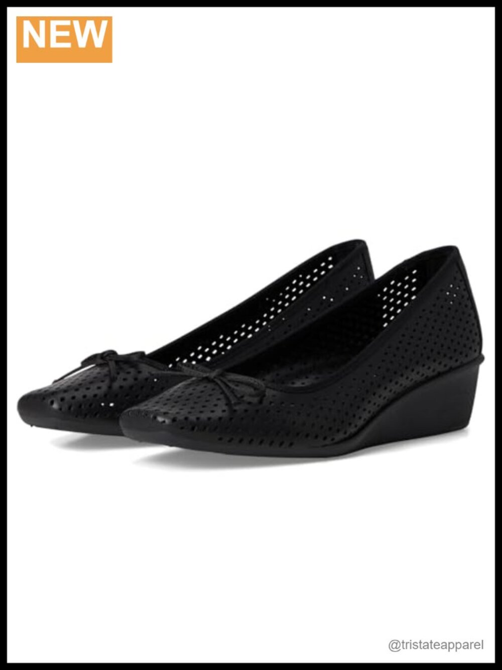 Anne Klein Winslet Polyurethane Wedge Pump Slip-On Breathable Perforated Office